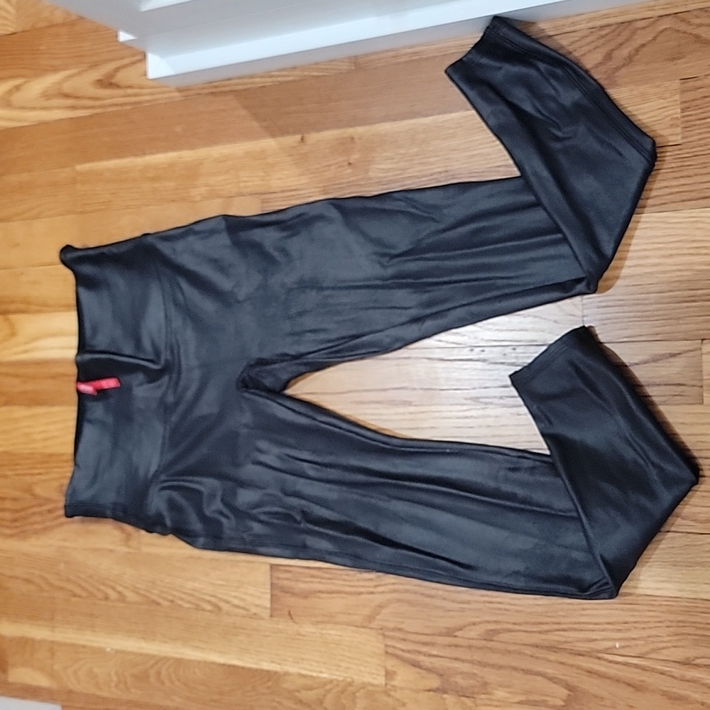 Spanx faux leather leggings large